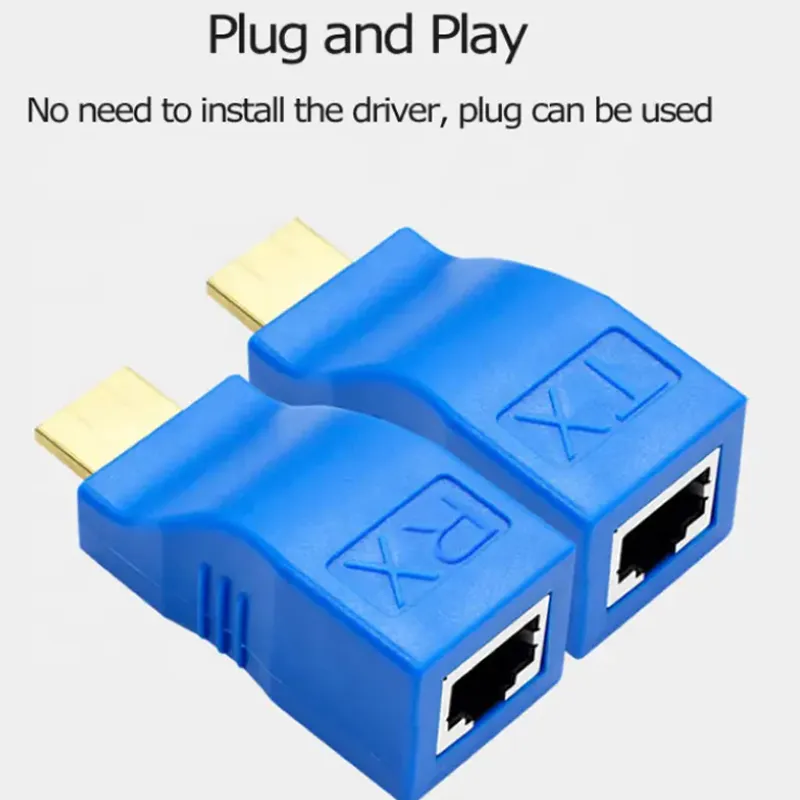 2-Piece 1080P Hdmi-Compatible Ethernet Adapter