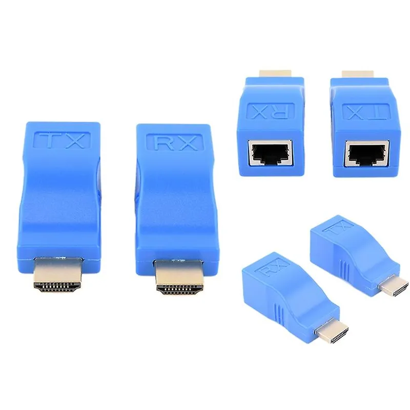 2-Piece 1080P Hdmi-Compatible Ethernet Adapter