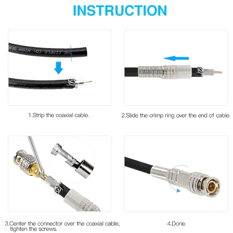 2Pcs Multi-Functional Bnc Connector