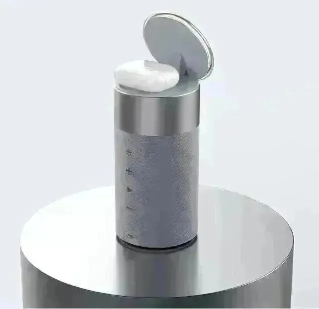3 In 1 Multi-Function IPhone And AirPods Wireless Charger Portable Bluetooth Speaker With Touch Lamp For Home And Office