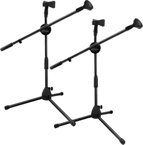 5 Core Dual Microphone Stand, Foldable Tripod Boom Stand On-Stage