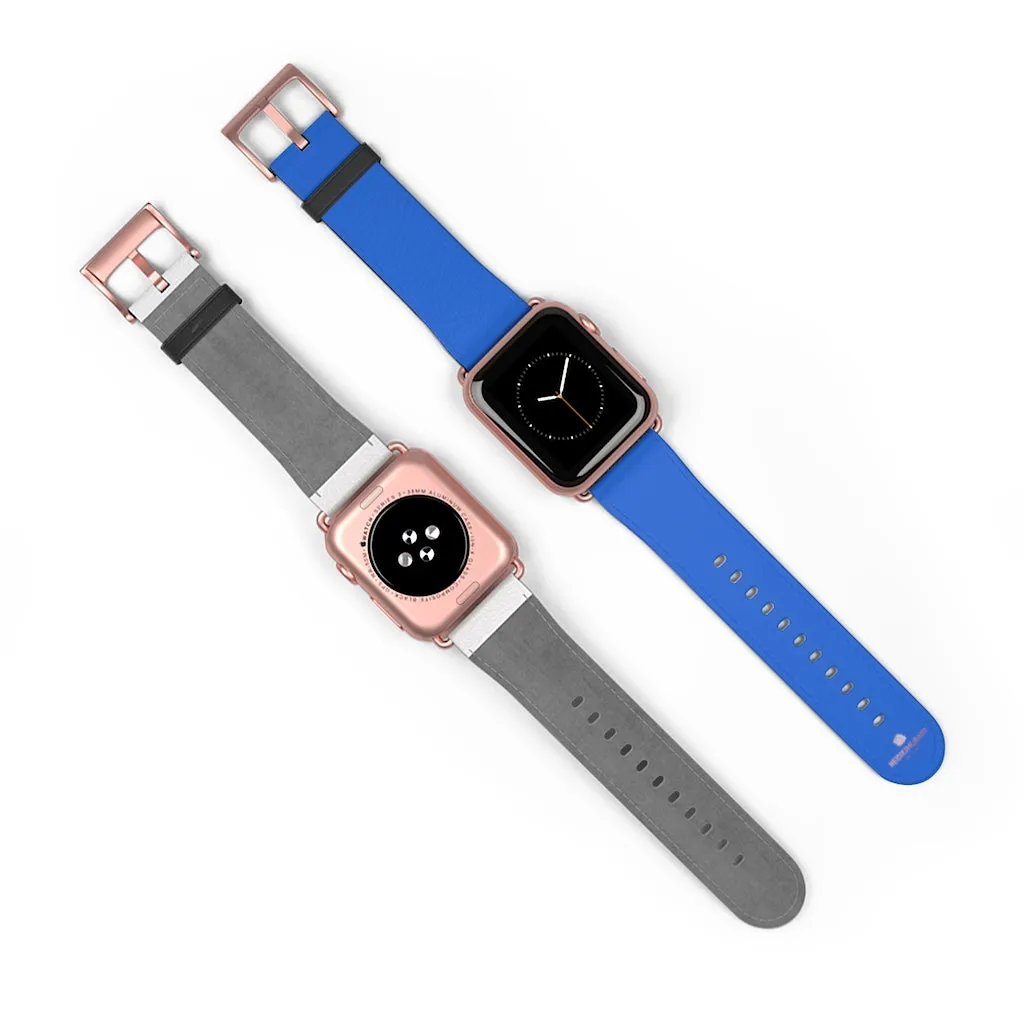 Blue Apple Watch Band, Solid Color 38mm/42mm Watch Band Strap For Apple Watches- Made in USA