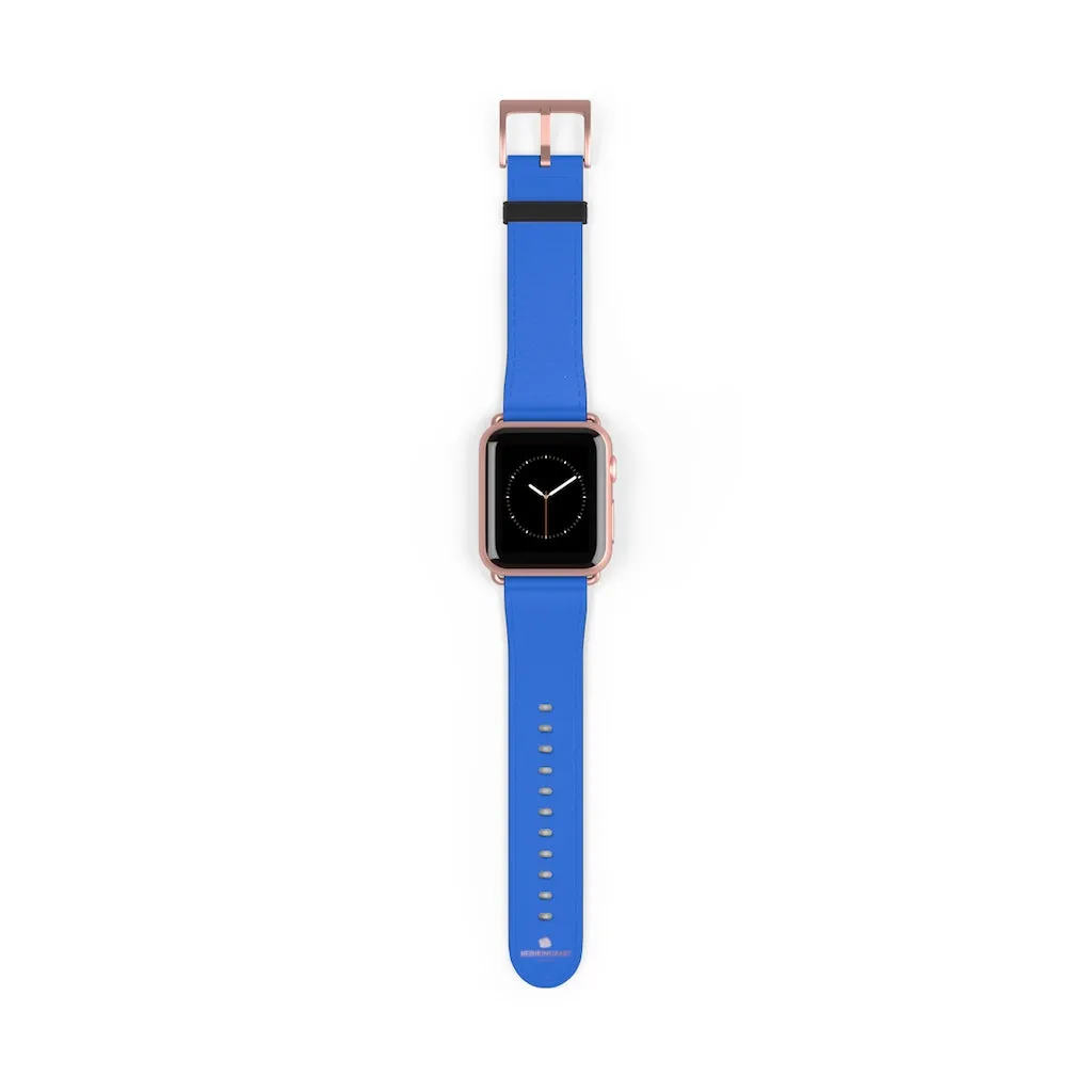 Blue Apple Watch Band, Solid Color 38mm/42mm Watch Band Strap For Apple Watches- Made in USA