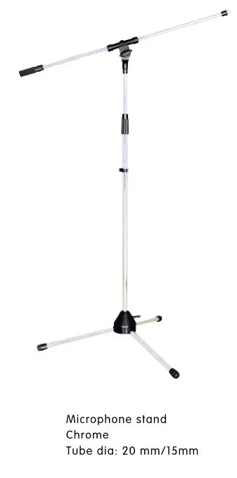 Chrome Tripod Microphone Boom Stand