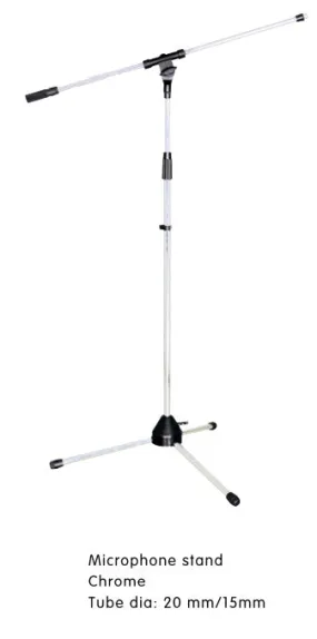 Chrome Tripod Microphone Boom Stand