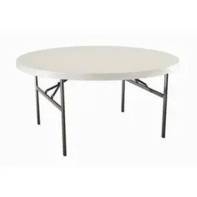 Commercial Grade Lifetime - 60" Round Nesting Table - White Granite (FOR RENTAL ONLY)