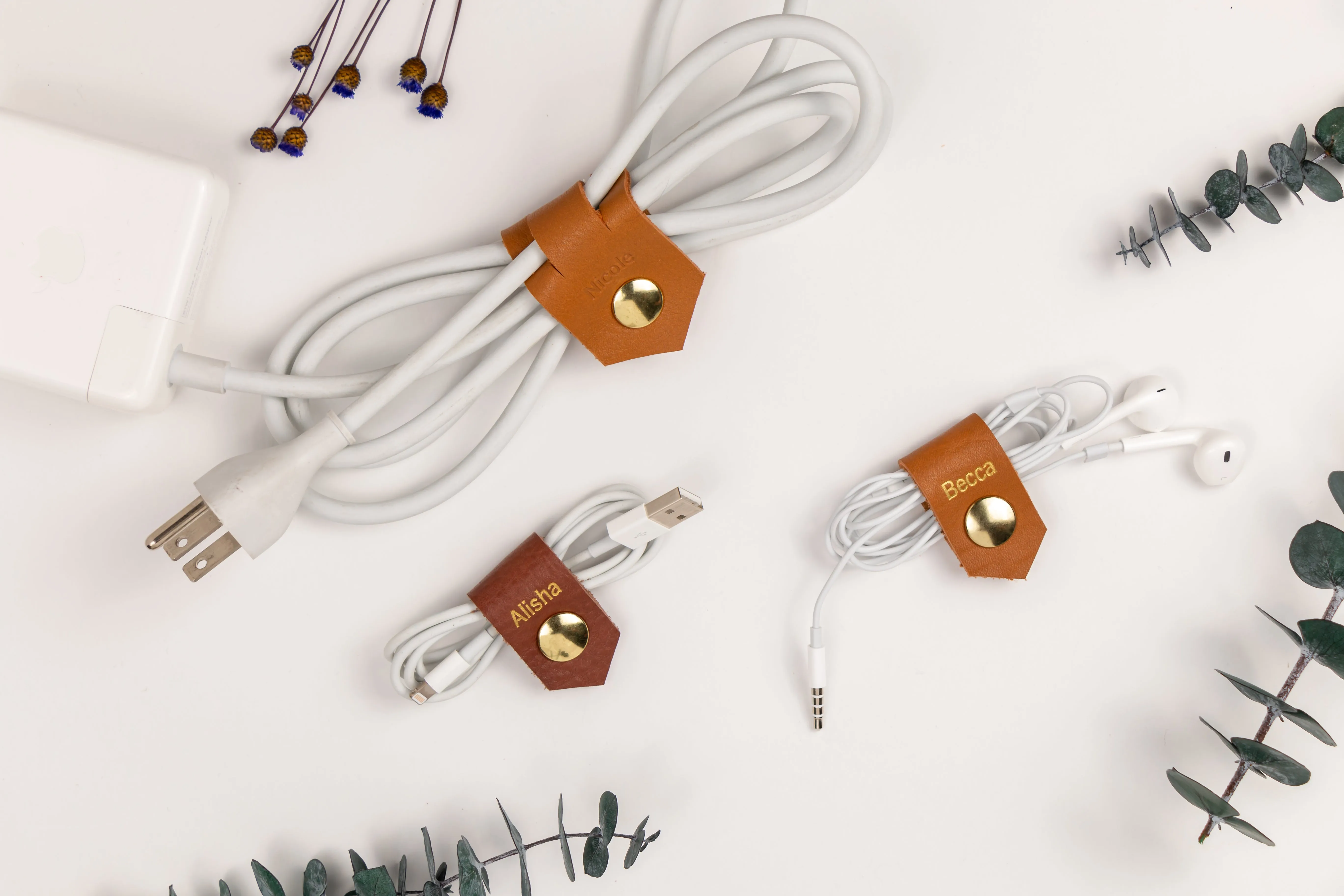 Cord & Cable Holder Set of 3 [Snap Closure]