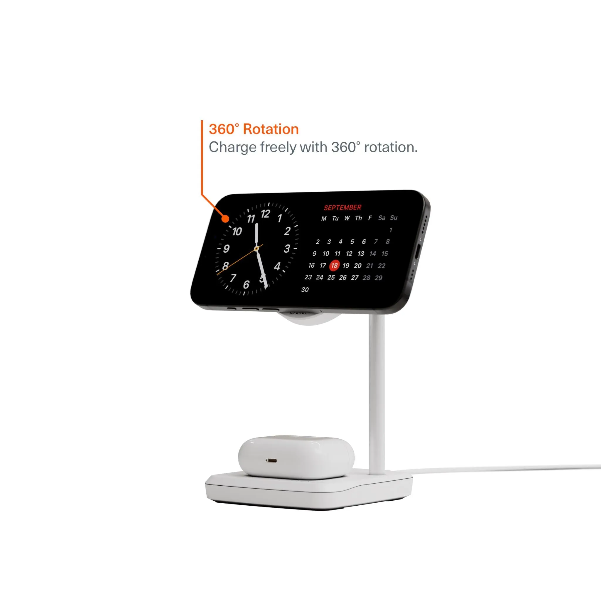 Cygnett Qi2.0 2-in-1 Wireless Chargebase (White)