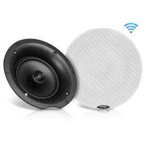 Dual 5.25’’ Bluetooth Ceiling / Wall Speaker Kit, (2) Flush Mount 2-Way Speakers, 240 Watt