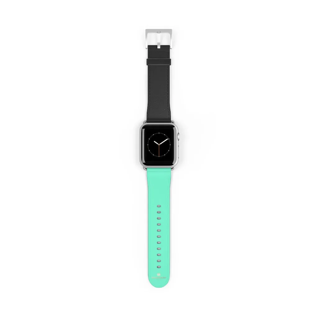Dual Color Black & Light Blue 38mm/ 42mm Watch Band For Apple Watch- Made in USA