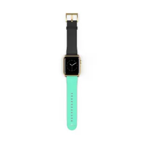 Dual Color Black & Light Blue 38mm/ 42mm Watch Band For Apple Watch- Made in USA