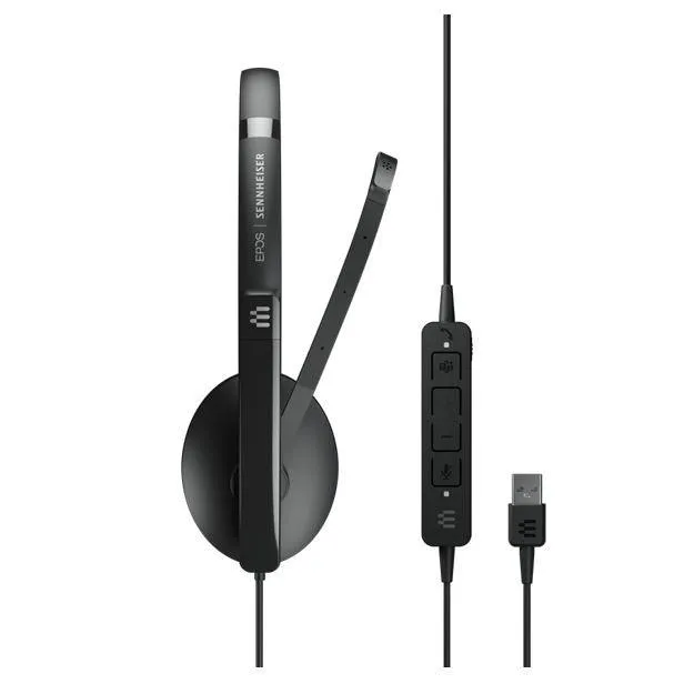 EPOS Sennheiser Adapt Headset 160T ANC USB-A Wired On-ear Stereo Binaural Noise Cancelling USB Black