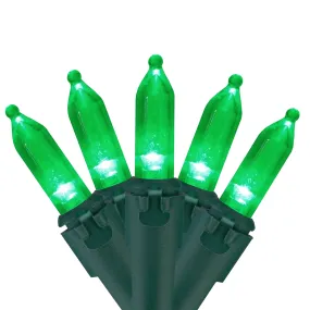 essential 100ct LED Mini Christmas Lights Green - 33' Green Wire Green