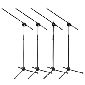 Four Tripod Microphone Stands with boom