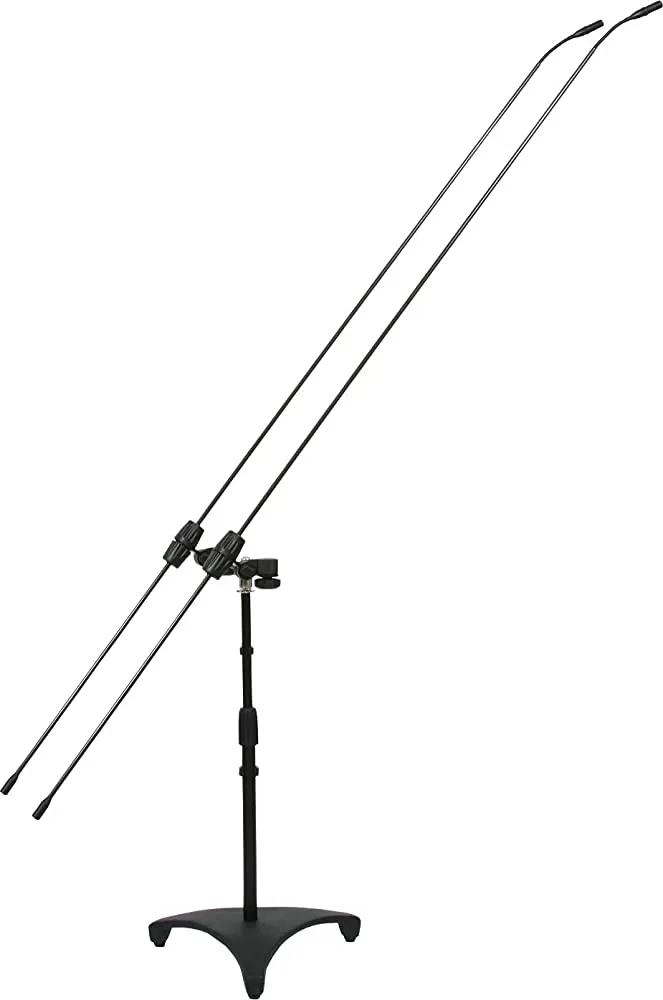 Galaxy Audio CBM-324D Dual Carbon Fiber Boom Microphones w/ 24" Adjustable Stand