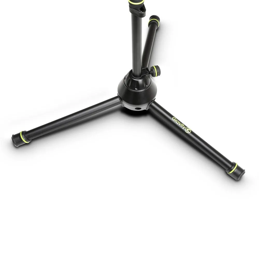 Gravity GR-GMS4222B Short Microphone Stand w/ Folding Tripod Base and 2-Point Adjustment Telescoping Boom