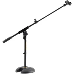 Hercules MS120B H-Base Microphone Stand With Telescopic Boom Amp Ez Clip