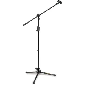 Hercules MS532B Tripod Base Boom Microphone Stand with 2 in 1 Boom & EZ Mic Clip