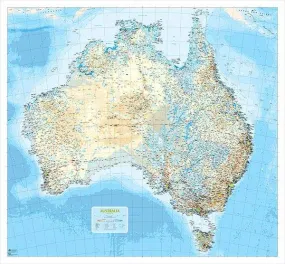 Huge Australia Wall Map (7th Edition) by Geoscience Australia (2011)