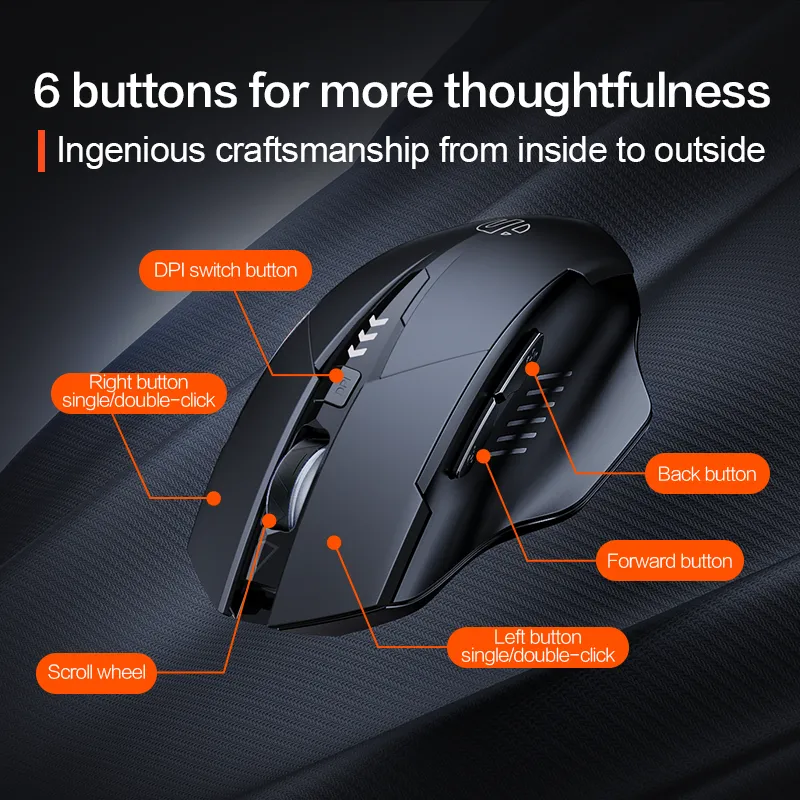 inphic® A1 2.4G and Bluetooth Computer Mouse