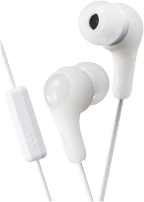JVC Gumy Plus Wired 3.5mm In Ear Stereo Headphones Coconut White - HA-FX7M-WN-U