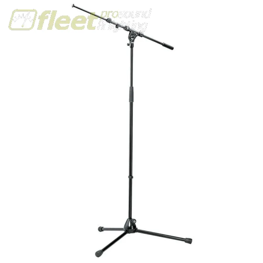K&M 210/9-BLACK Professional Microphone Stand with Telescoping Boom Arm