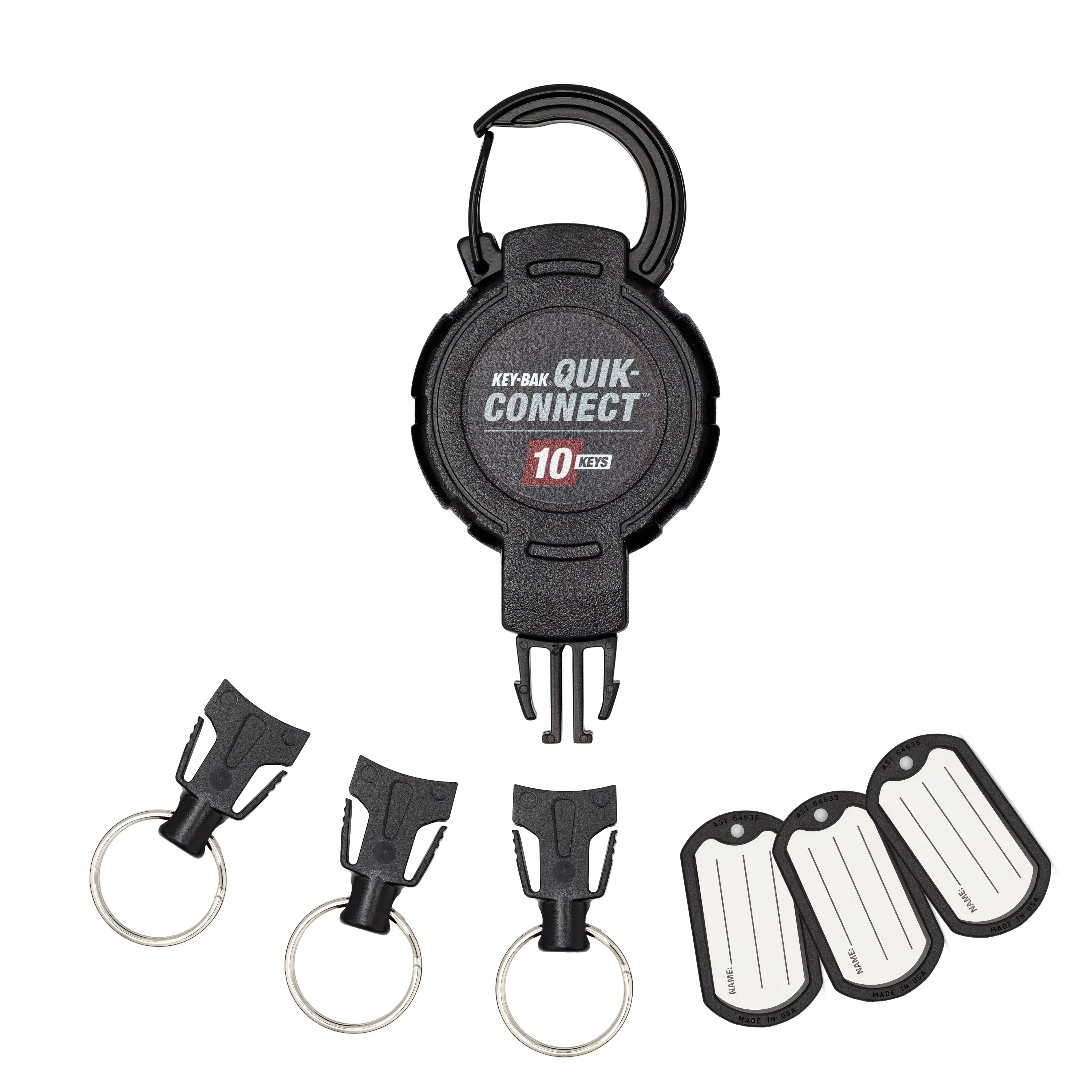 KEY-BAK Quik-Connect Key Management Removable and Retractable Keychain