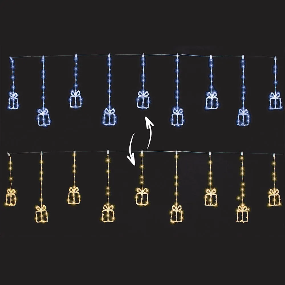 LED Acrylic Presents Curtain Dual Cool-Warm (9pc)