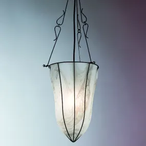 Light Brown Marbled Alabaster Venetian Ceiling Light