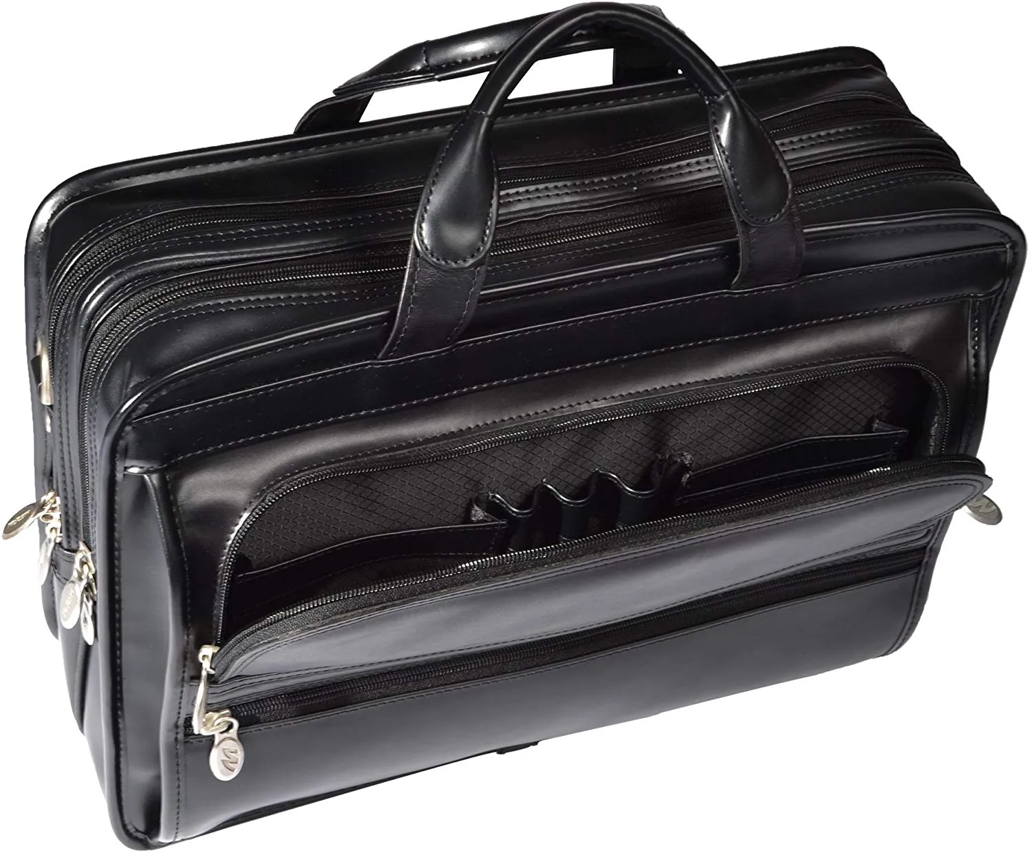 McKlein USA P Series Elston 15.6 Inch Leather Double Compartment Laptop Case