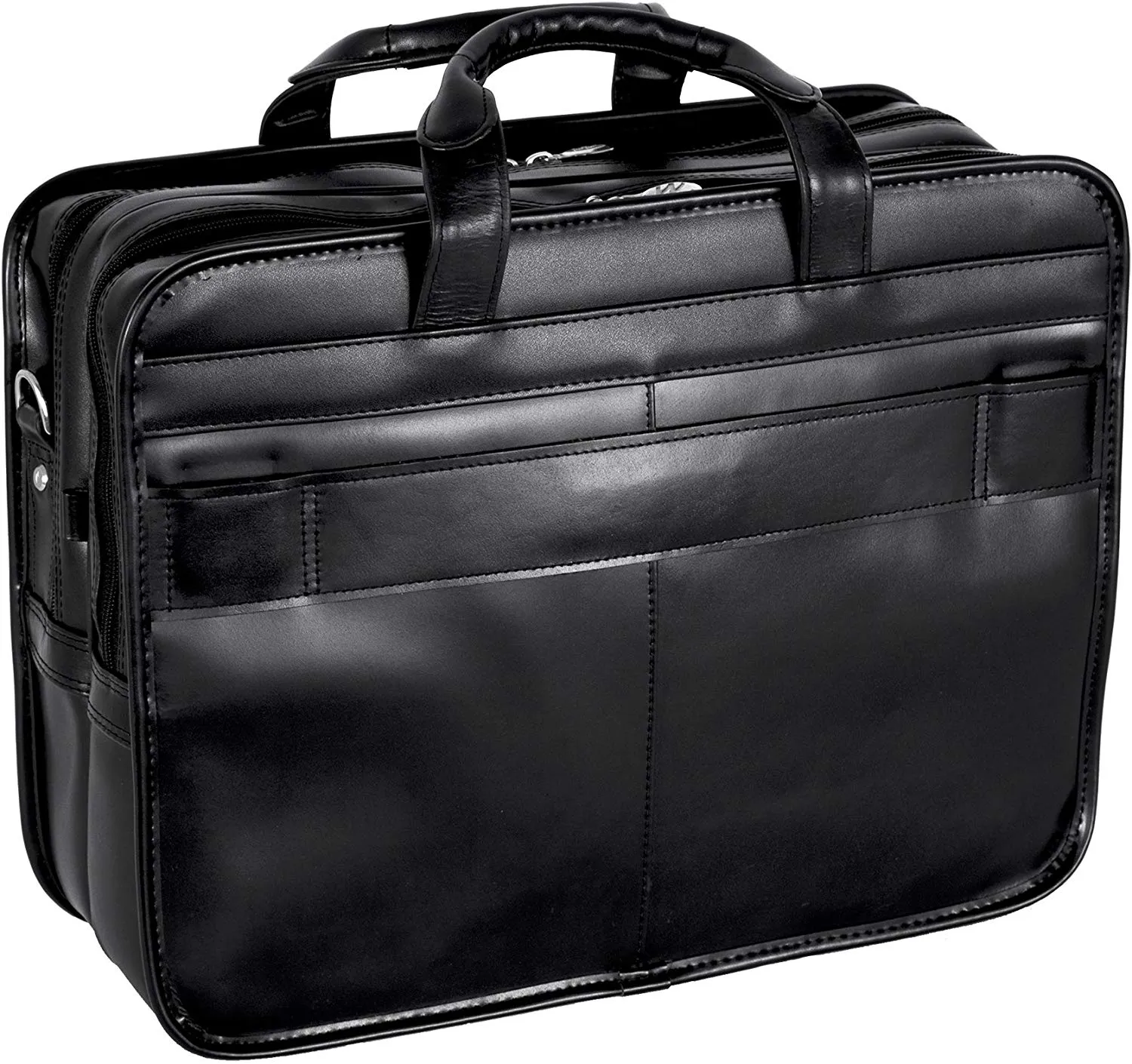 McKlein USA P Series Elston 15.6 Inch Leather Double Compartment Laptop Case