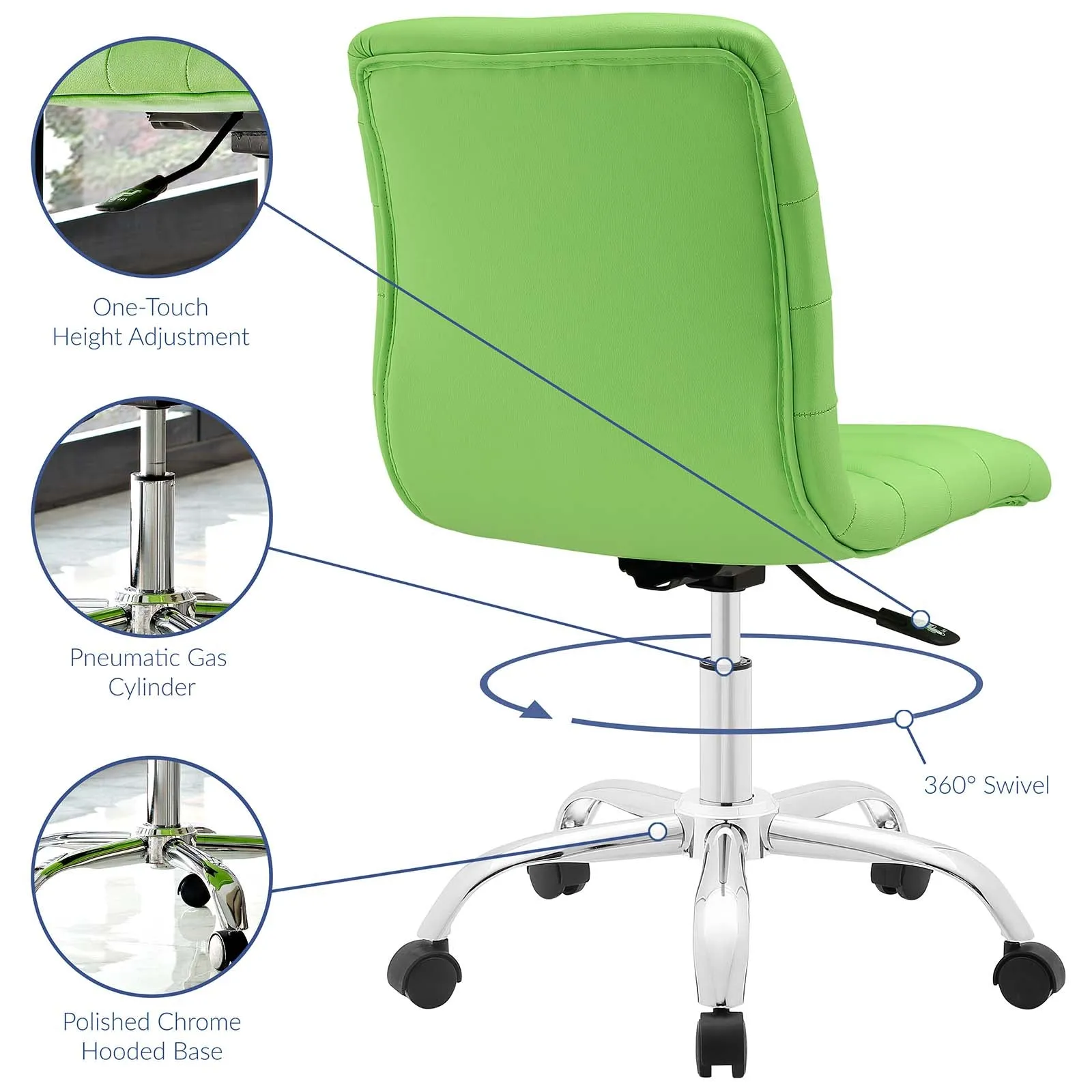 Nova Armless Mid Back Office Chair