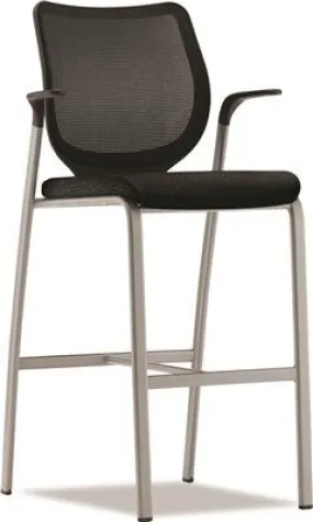 Nucleus Series Cafe-Height Stool Black Ilira-Stretch M4 Back Black Seat