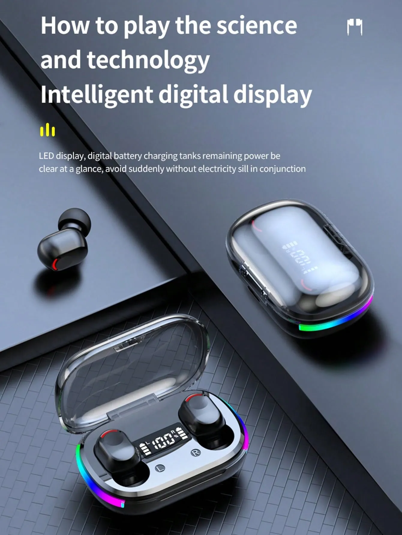 Passive Noise Cancellation In-ear Design Breathing Light LED