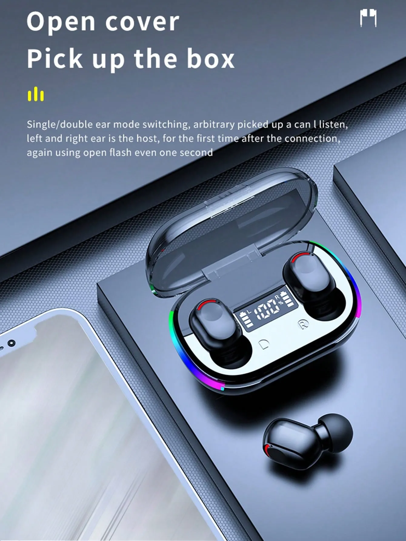 Passive Noise Cancellation In-ear Design Breathing Light LED