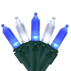 relaxed 100ct LED Mini Christmas Lights Green - 33' Green Wire Blue