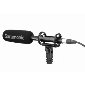 Saramonic SoundBird V1 Professional Supercardioid Shotgun Microphone with High-Pass Filter, -10dB Pad, Shock Mount, Foam Windscreen & Short XLR Output Cable