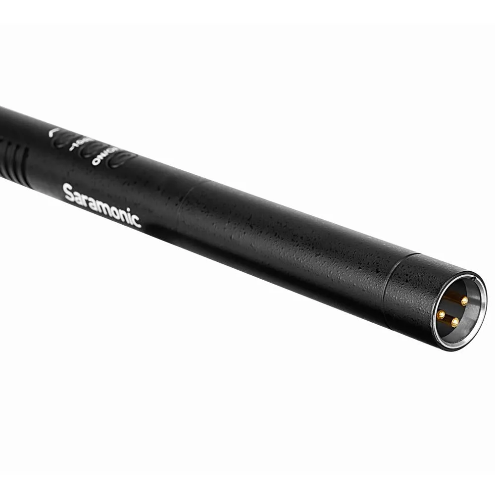 Saramonic SoundBird V1 Professional Supercardioid Shotgun Microphone with High-Pass Filter, -10dB Pad, Shock Mount, Foam Windscreen & Short XLR Output Cable