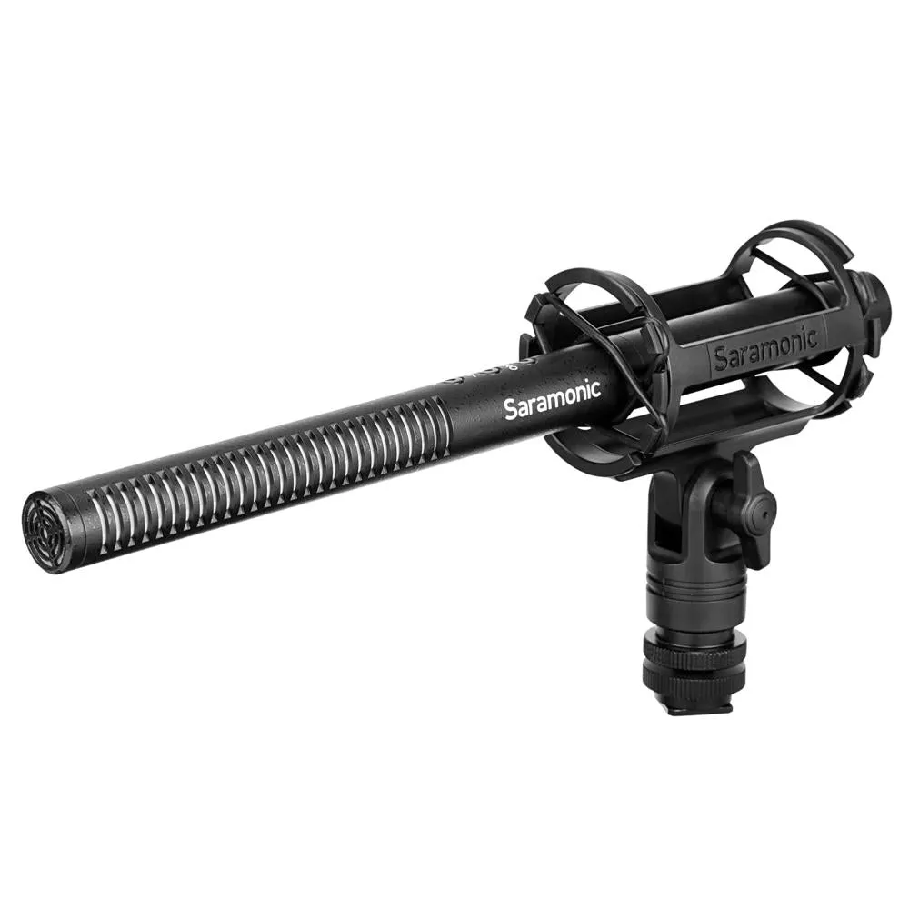 Saramonic SoundBird V1 Professional Supercardioid Shotgun Microphone with High-Pass Filter, -10dB Pad, Shock Mount, Foam Windscreen & Short XLR Output Cable