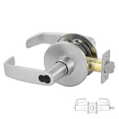 Sargent 28-60-11G05-LL-US26D Entrance or Office Function T-Zone 11 Line Cylindrical Lock - LFIC IC Core, L Rose, L Lever, Satin Chrome