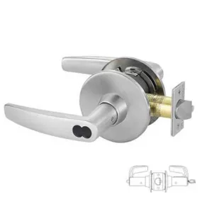 Sargent 28-70-11G05-LB-US26D Entrance or Office Function T-Zone 11 Line Cylindrical Lock - SFIC IC Core, L Rose, B Lever, Satin Chrome