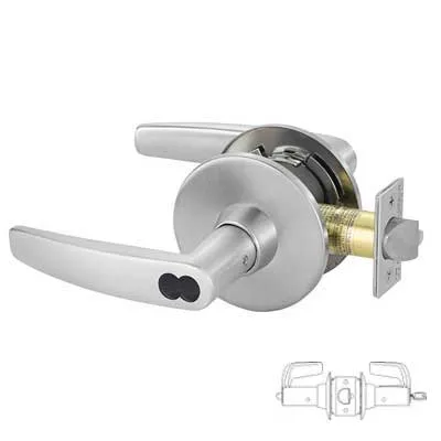 Sargent 28-70-11G05-LB-US26D Entrance or Office Function T-Zone 11 Line Cylindrical Lock - SFIC IC Core, L Rose, B Lever, Satin Chrome