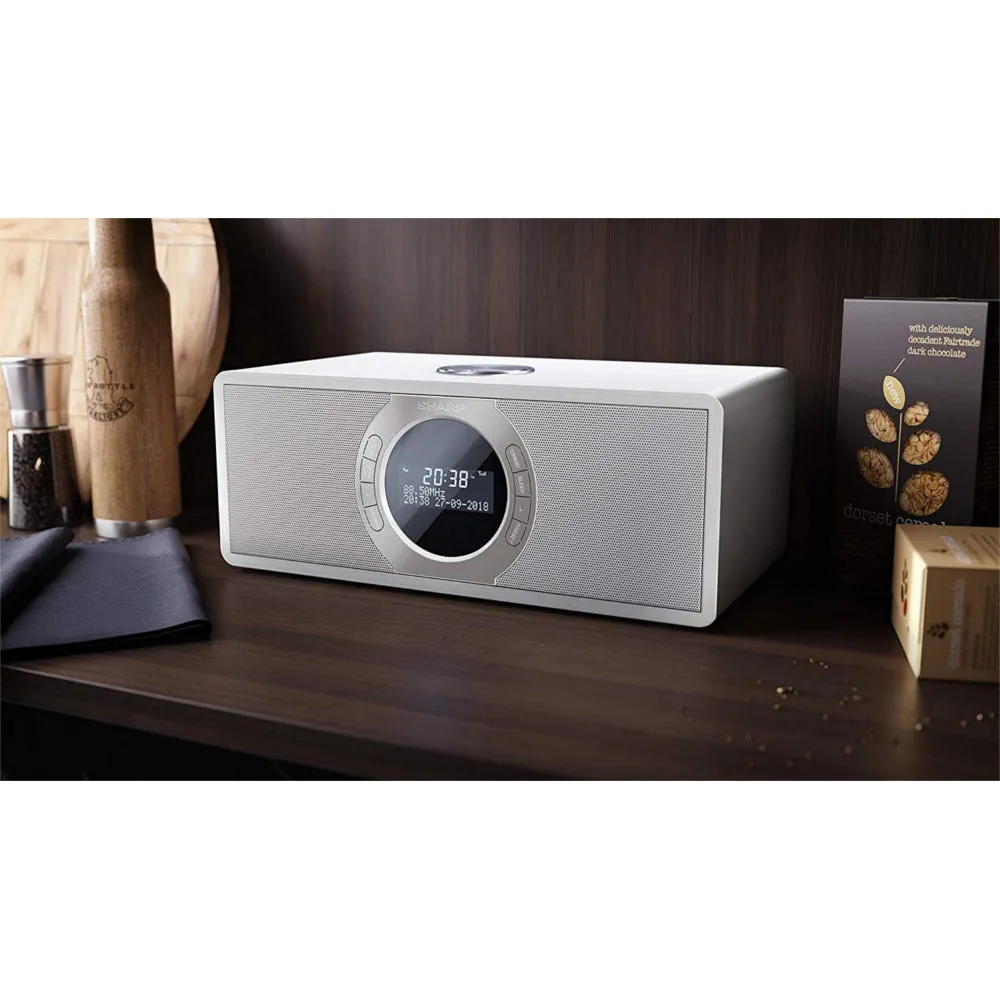 Sharp DR-S460(WH) 30W DAB  FM Stereo Radio with Bluetooth & LED Display - White