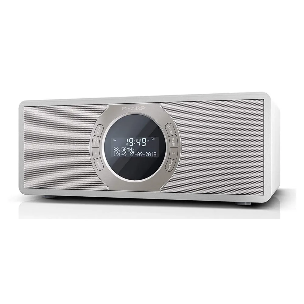 Sharp DR-S460(WH) 30W DAB  FM Stereo Radio with Bluetooth & LED Display - White