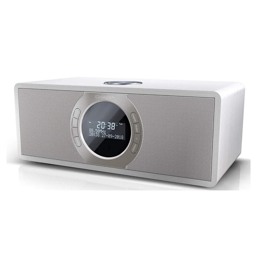 Sharp DR-S460(WH) 30W DAB  FM Stereo Radio with Bluetooth & LED Display - White