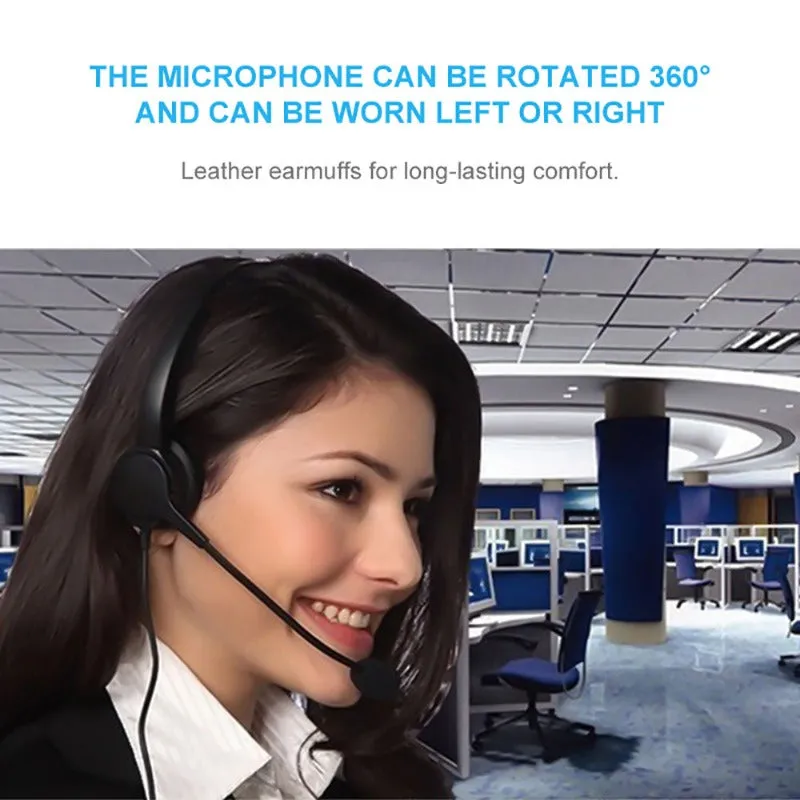 Telephone Microphone Headset W/ Cable