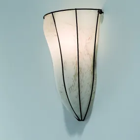 Tobacco Marbled Alabaster Venetian Wall Lamp