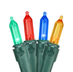 versatile 100ct LED Mini Christmas Lights Green - 33' Green Wire Multicolor