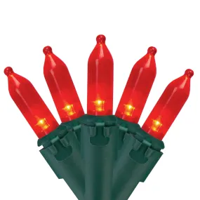 versatile 100ct LED Mini Christmas Lights Green - 33' Green Wire Red