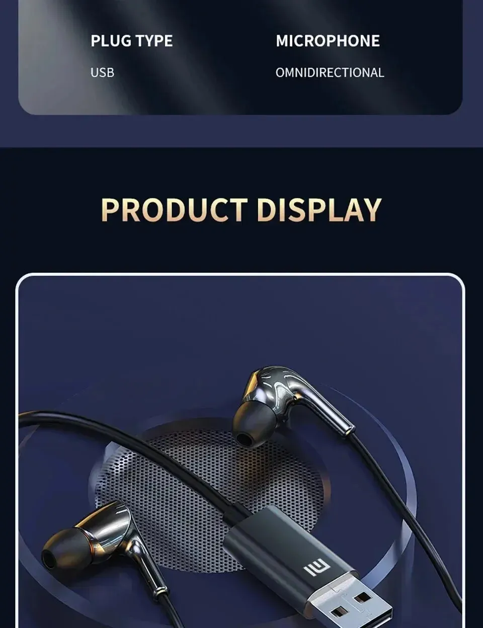 Xiaomi Wired Game Headphones MIJIA L01 Graphene Ceramic Earshells In-Ear 7.1 Surround Sound Headset Waterproof Earphones
